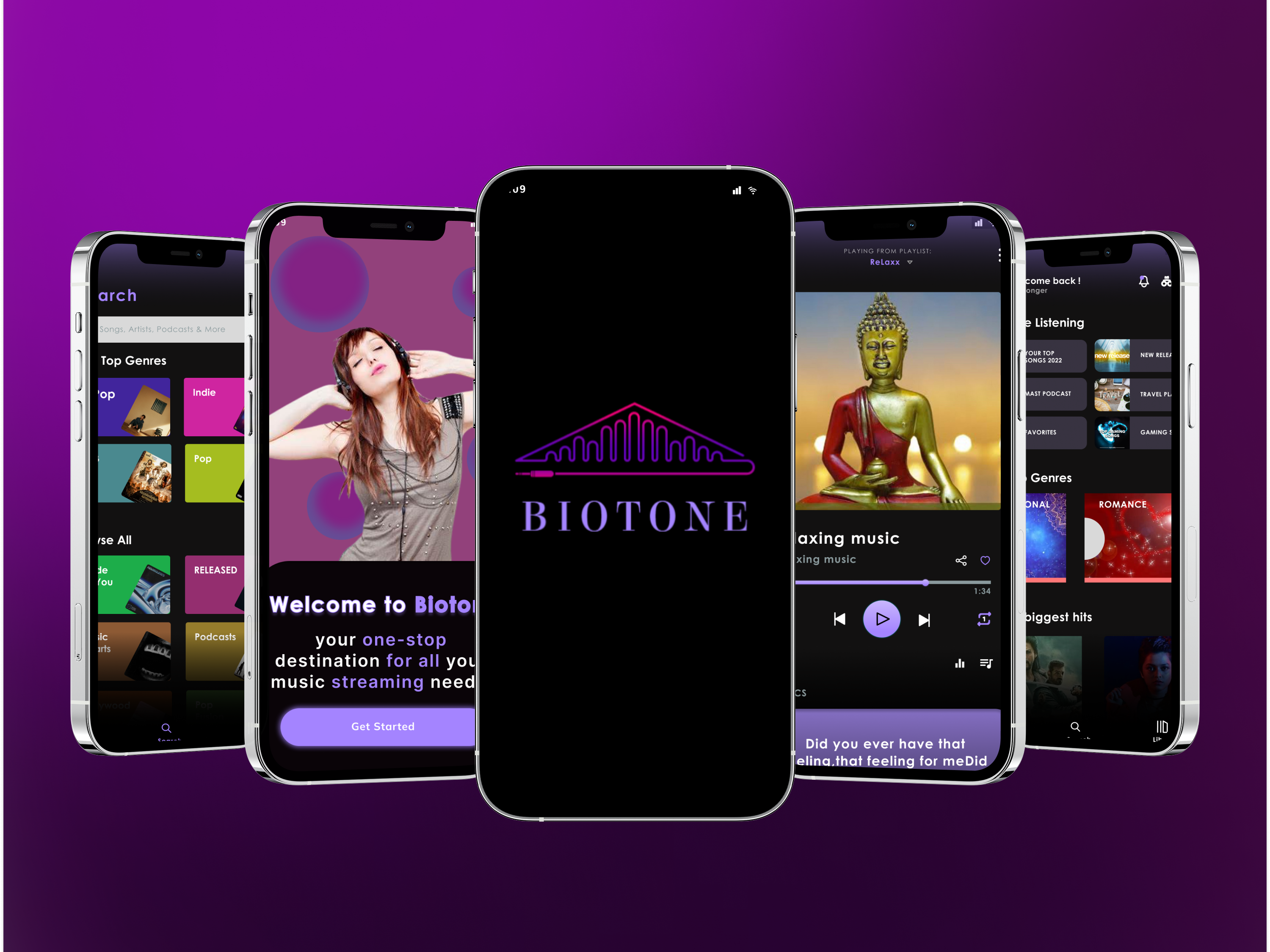 Biotone - Music streaming app